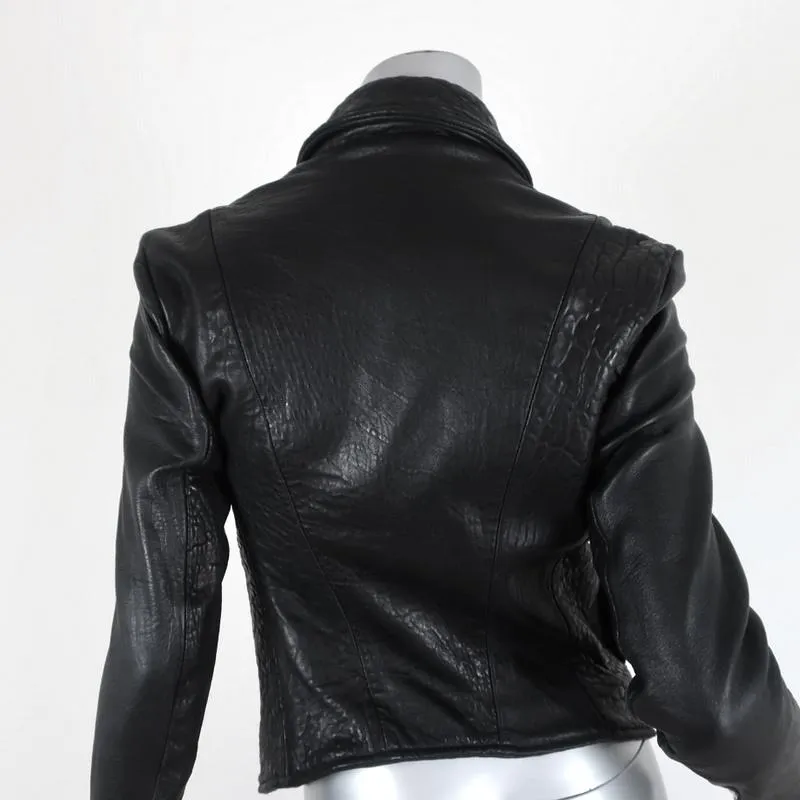 The Eternal Leather Biker Jacket Black Size Small Moto Jacket