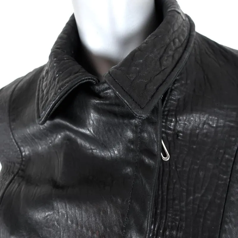 The Eternal Leather Biker Jacket Black Size Small Moto Jacket