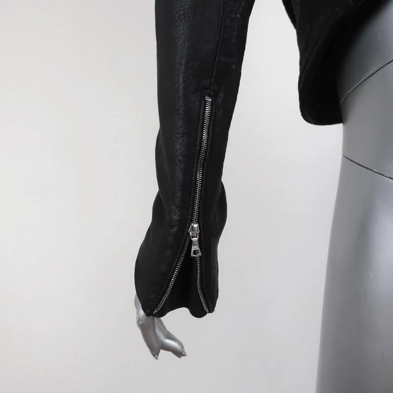 The Eternal Leather Biker Jacket Black Size Small Moto Jacket