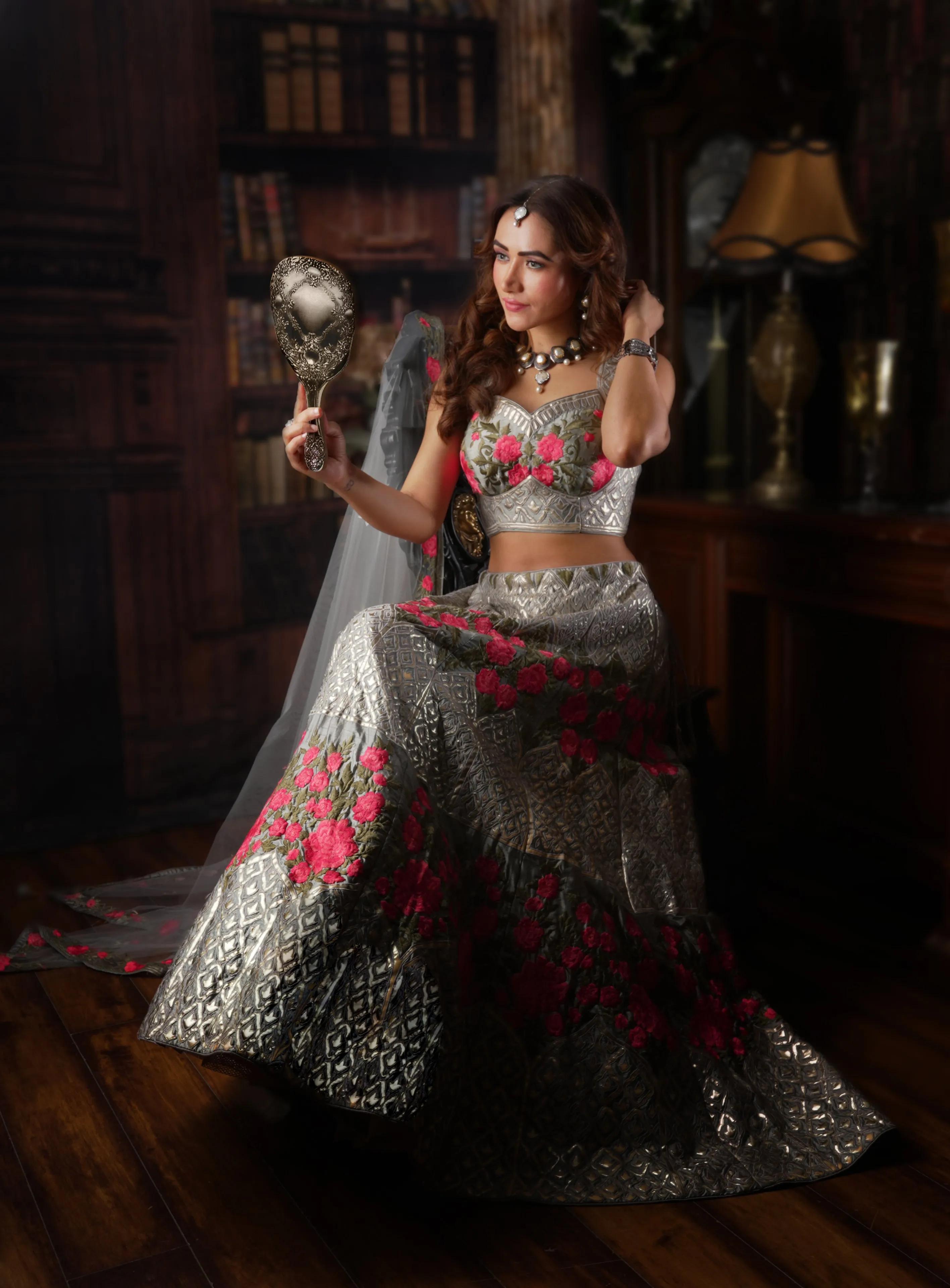 The Paeonia Lehenga