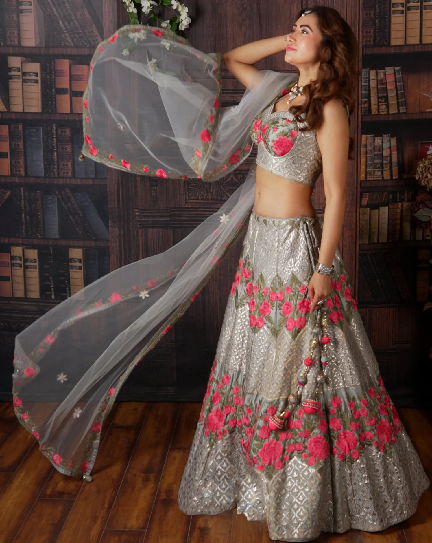 The Paeonia Lehenga