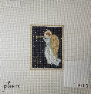 The Plum Stitchery 21T-3 Vintage Stamp Collection- Angel