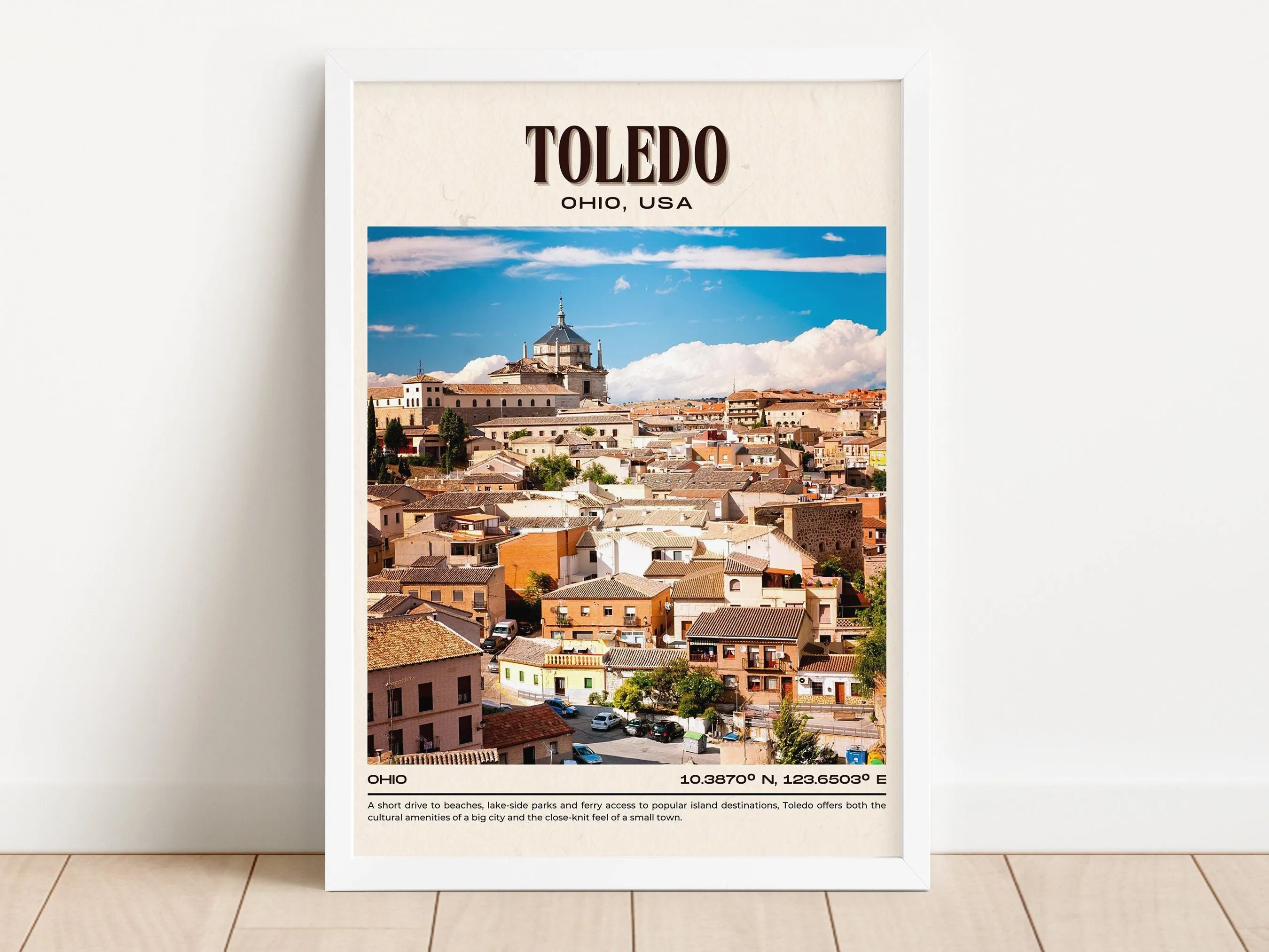 Toledo Vintage Wall Art, Ohio, USA