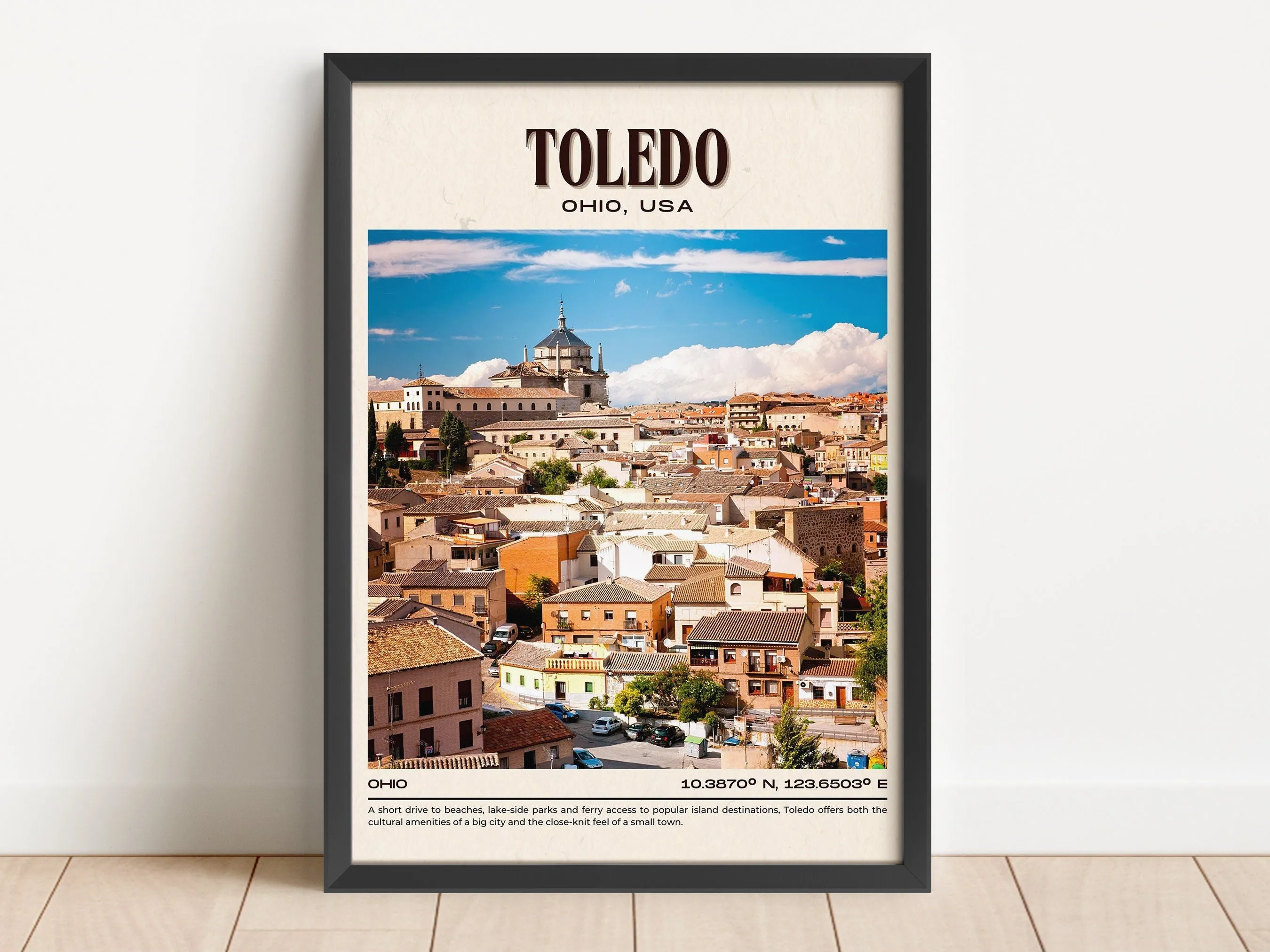 Toledo Vintage Wall Art, Ohio, USA
