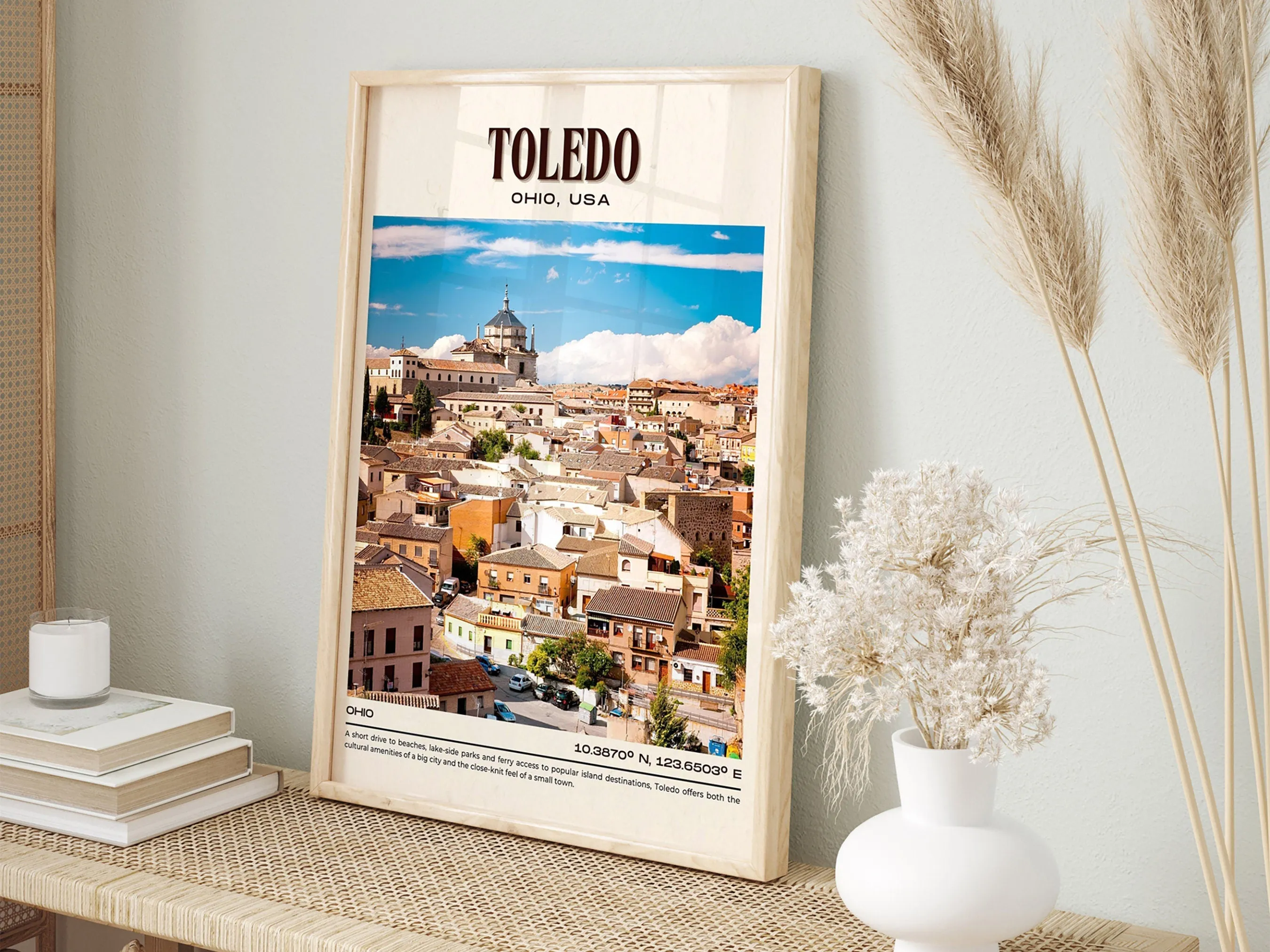 Toledo Vintage Wall Art, Ohio, USA