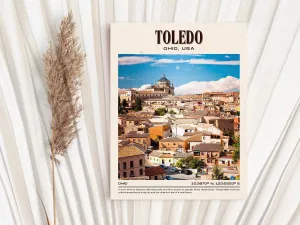 Toledo Vintage Wall Art, Ohio, USA