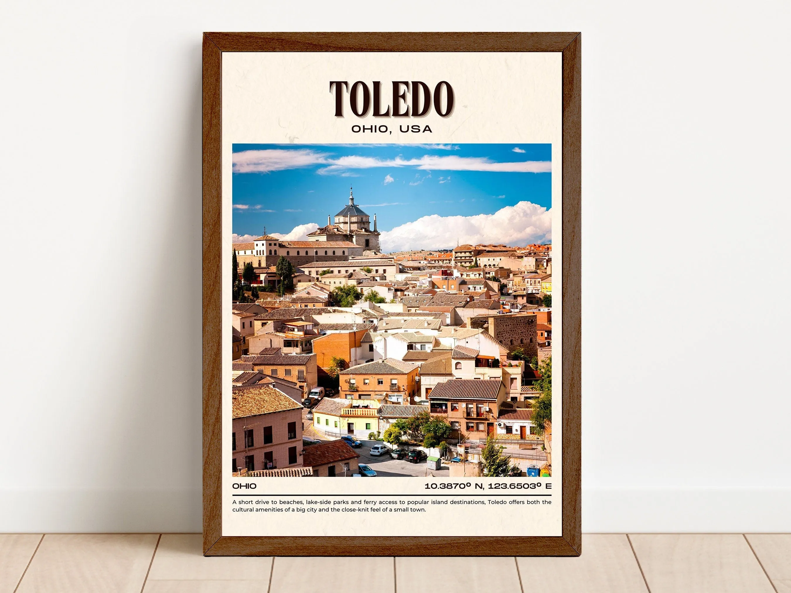Toledo Vintage Wall Art, Ohio, USA