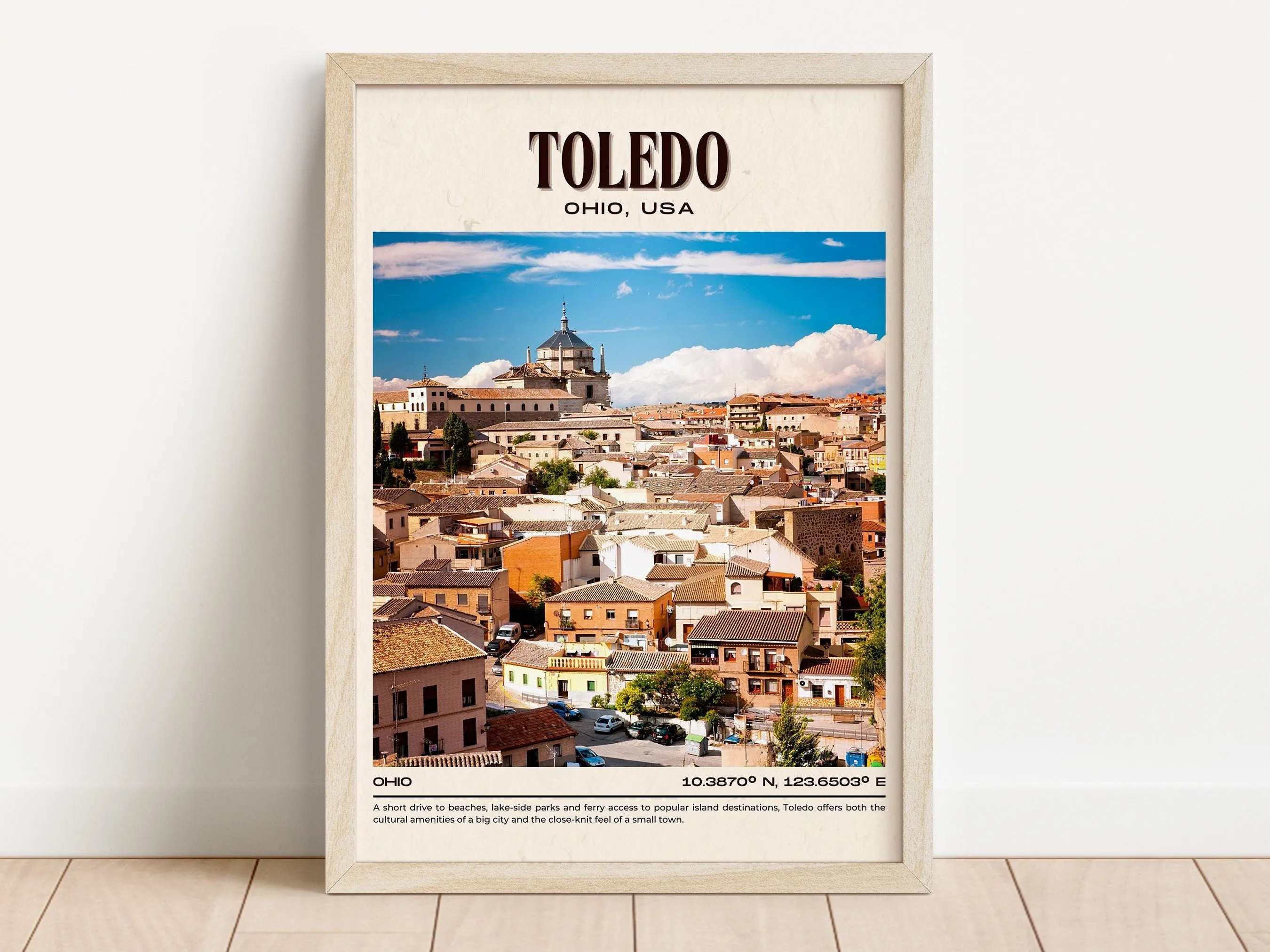 Toledo Vintage Wall Art, Ohio, USA