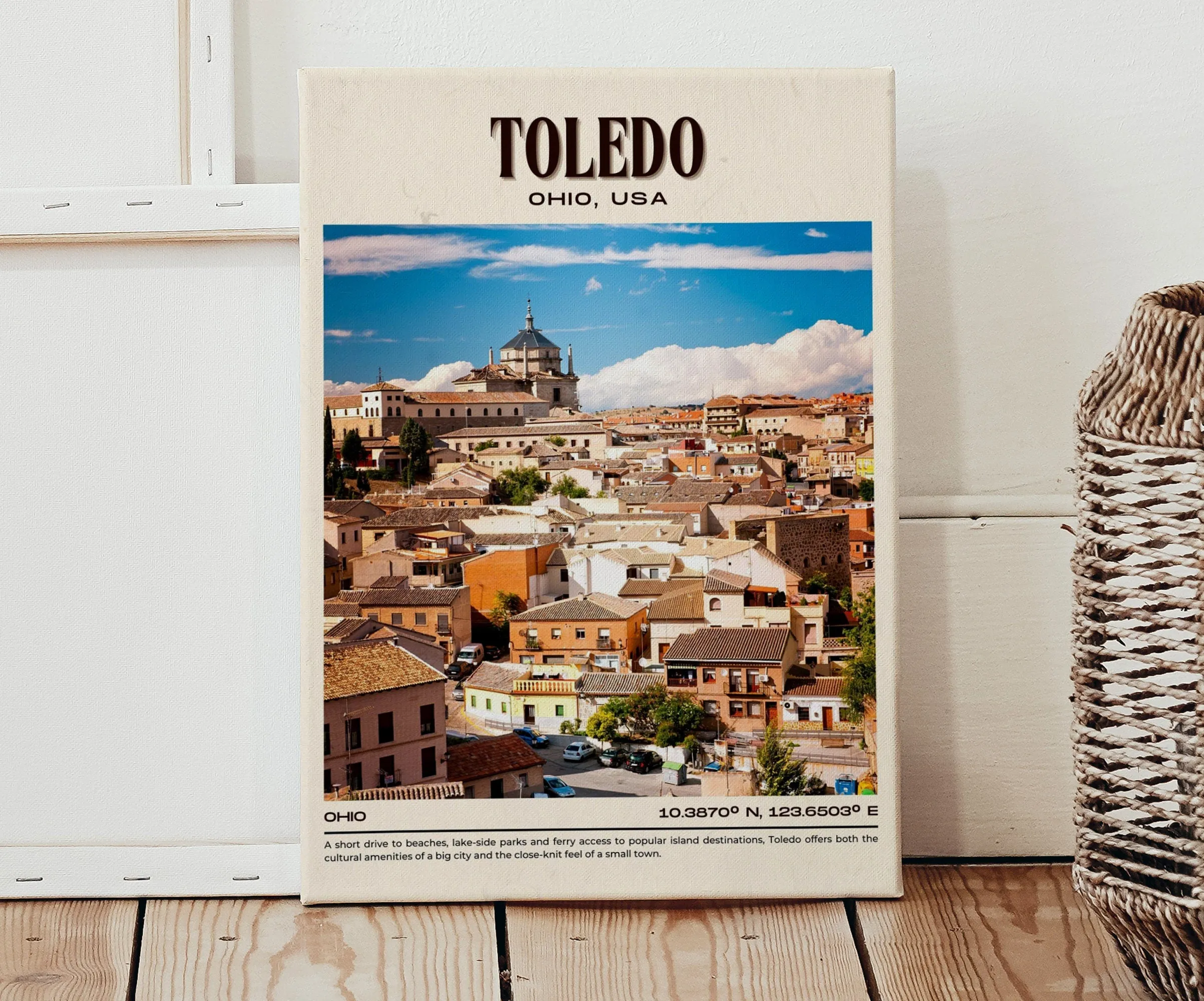 Toledo Vintage Wall Art, Ohio, USA