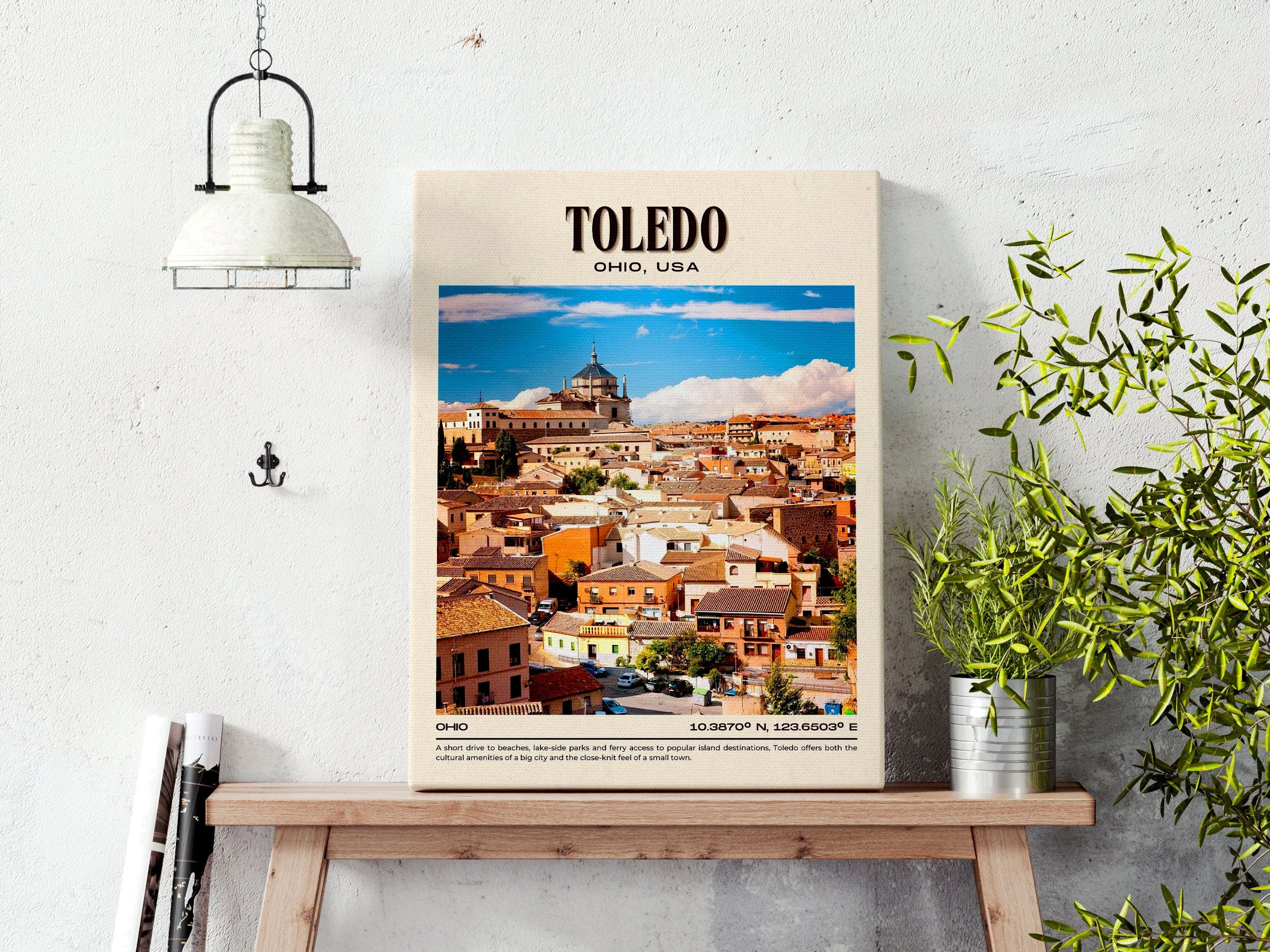 Toledo Vintage Wall Art, Ohio, USA