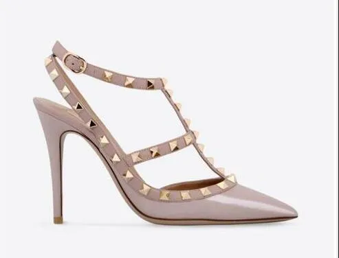 Top quality High heel rivet women sandals office