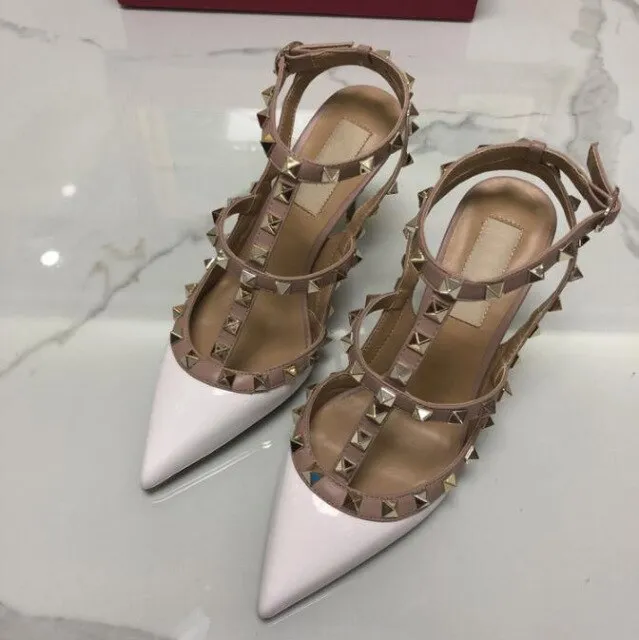 Top quality High heel rivet women sandals office