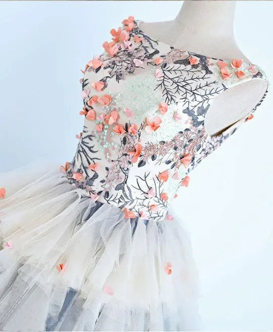 Unique Long Applique Ball Gowns Prom Dress,Quinceanera Dresses,Sweet 16 Dress OK862