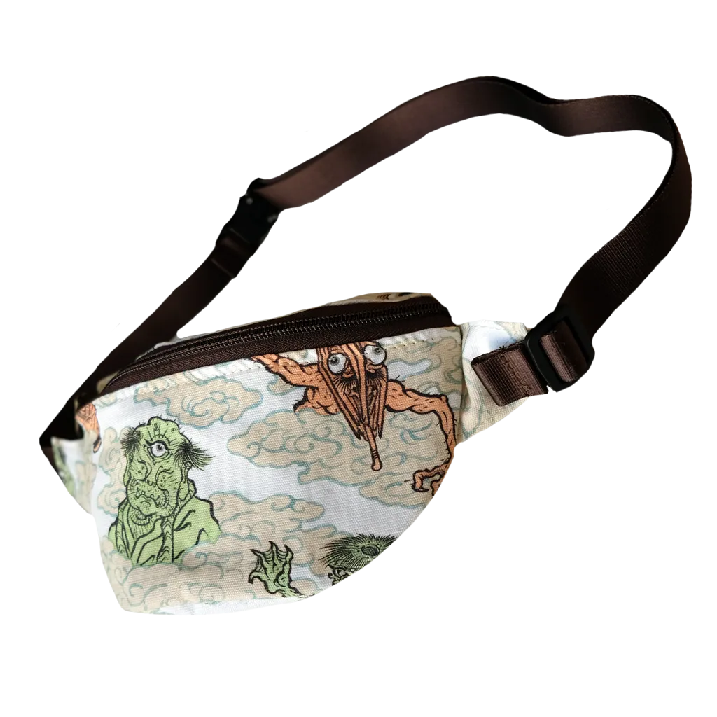 [UNISEX] BANGXGANJI X LOCO MOSQUITO YOKAI CAMO BUM BAG (WHITE / GREEN)
