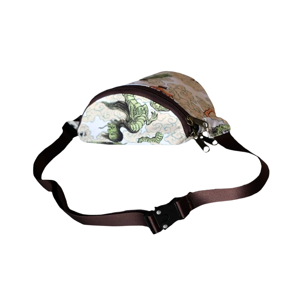 [UNISEX] BANGXGANJI X LOCO MOSQUITO YOKAI CAMO BUM BAG (WHITE / GREEN)