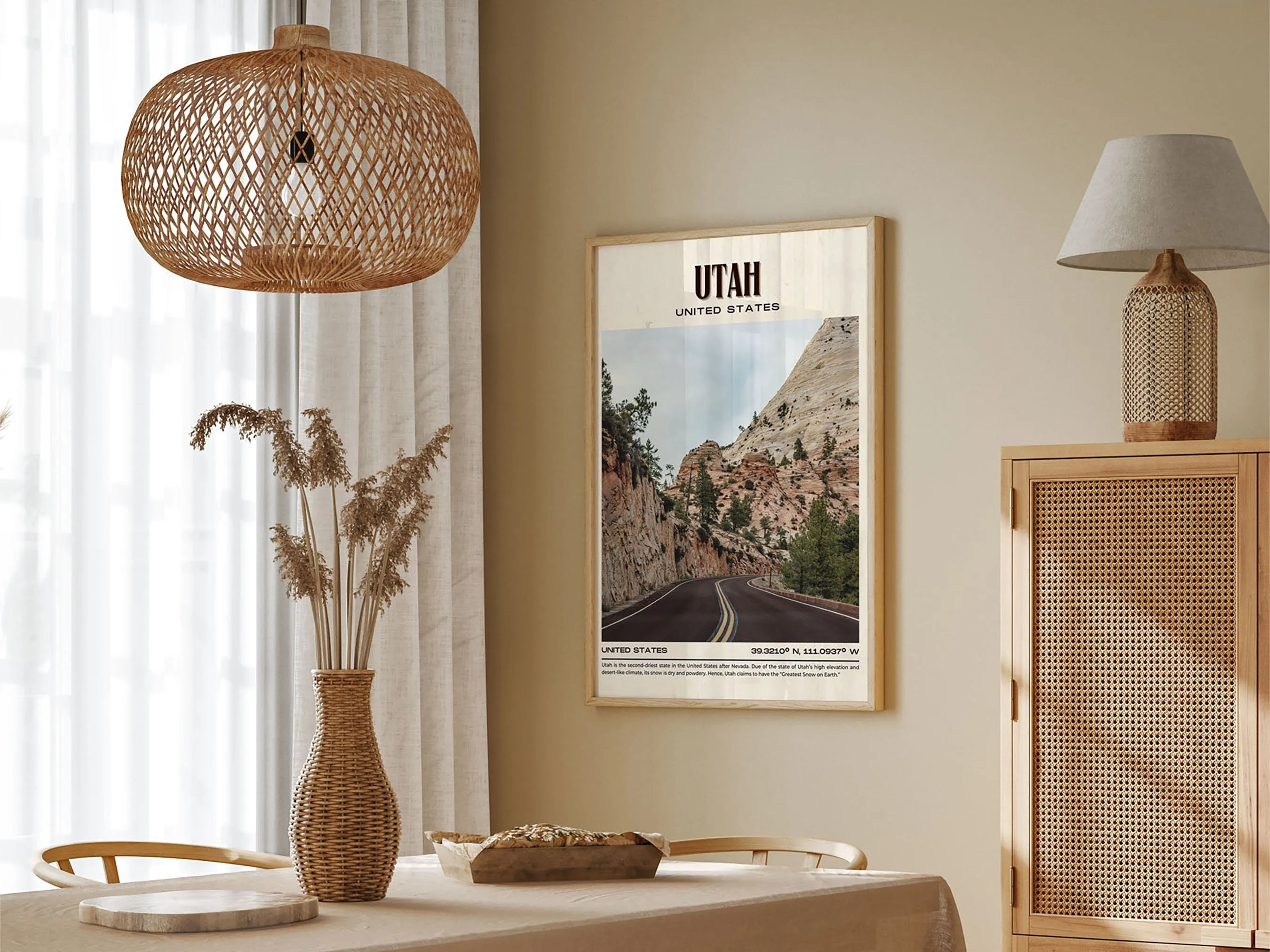 Utah Vintage Wall Art, USA