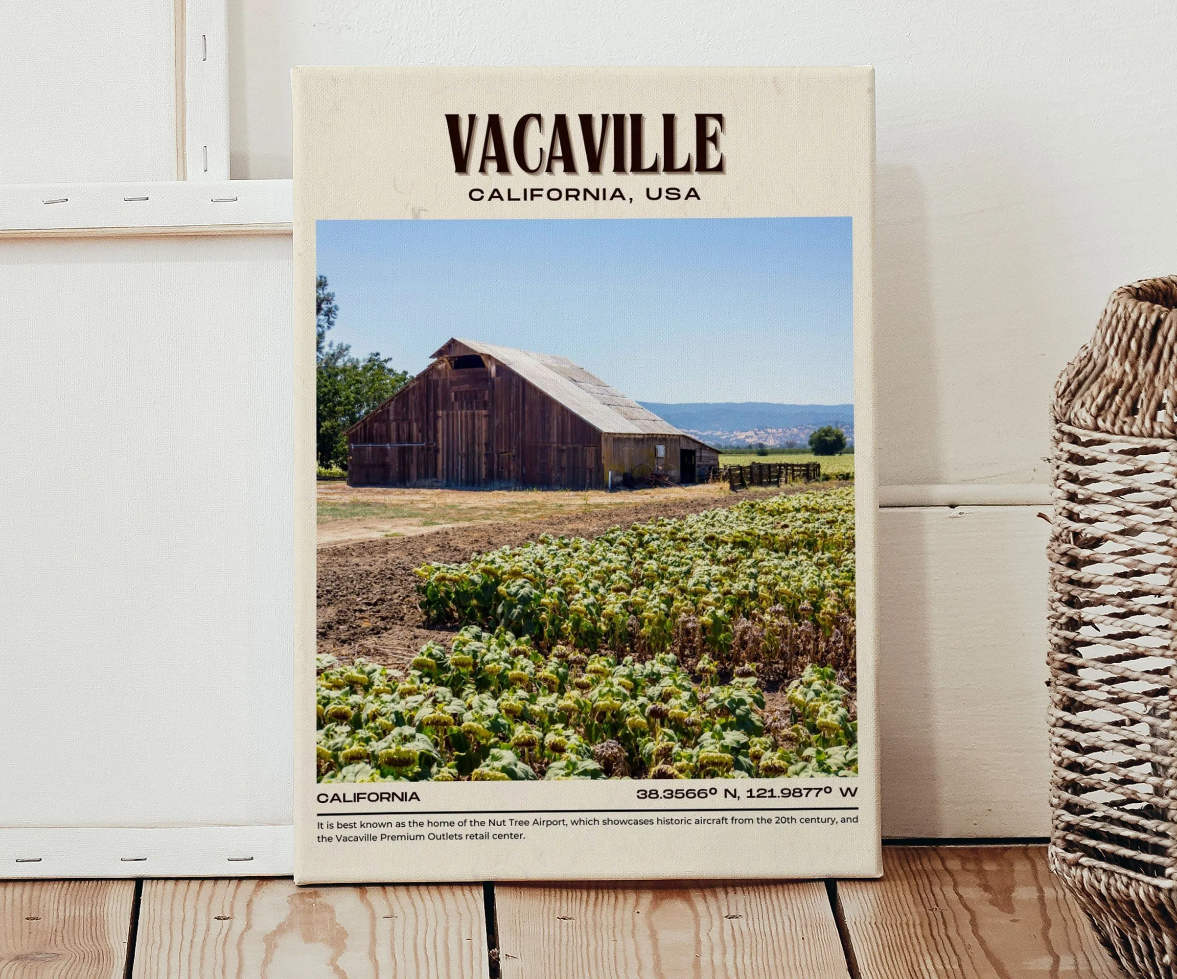 Vacaville Vintage Wall Art, California, USA