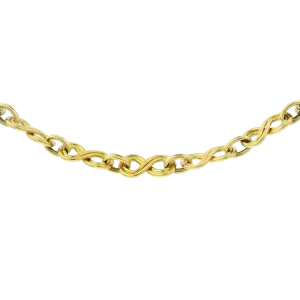 Vintage 18k Yellow Gold Infinity Link Chain