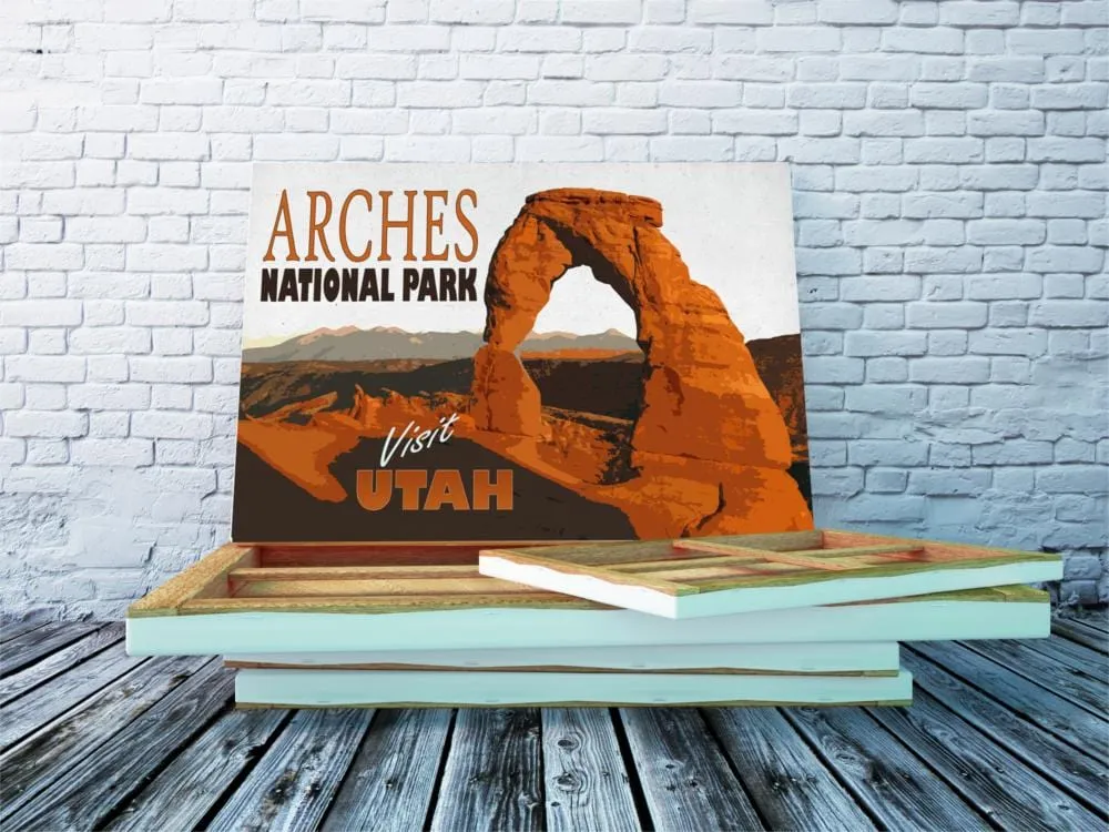 Vintage Arches National Park Utah Canvas