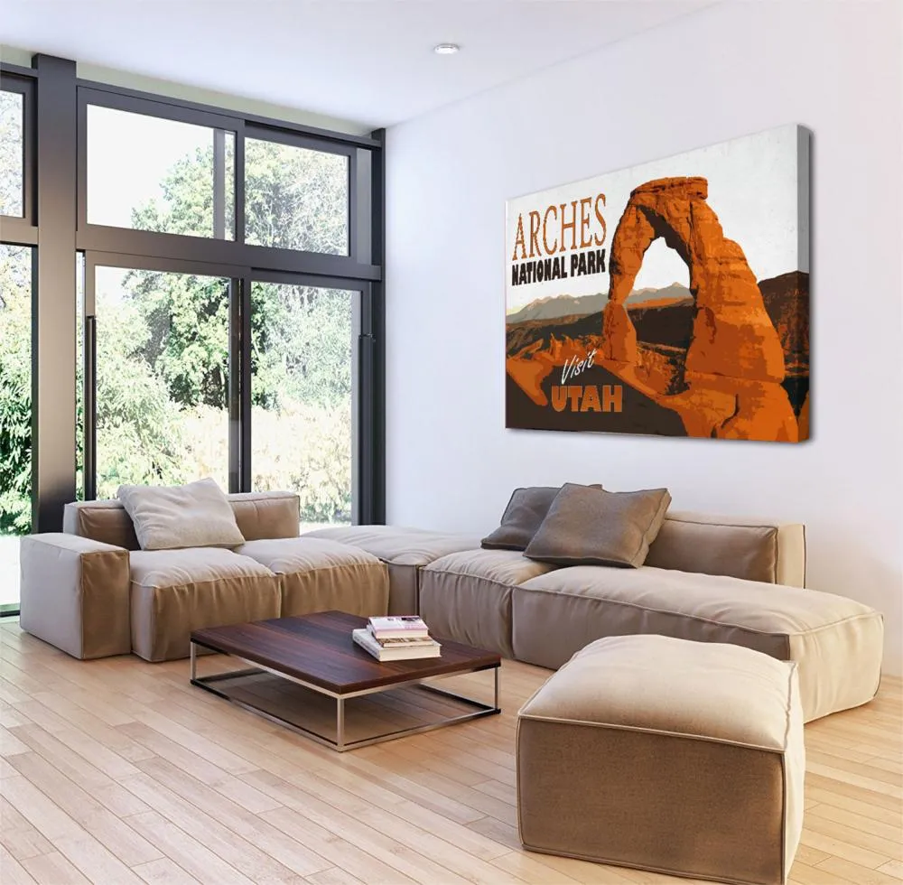 Vintage Arches National Park Utah Canvas
