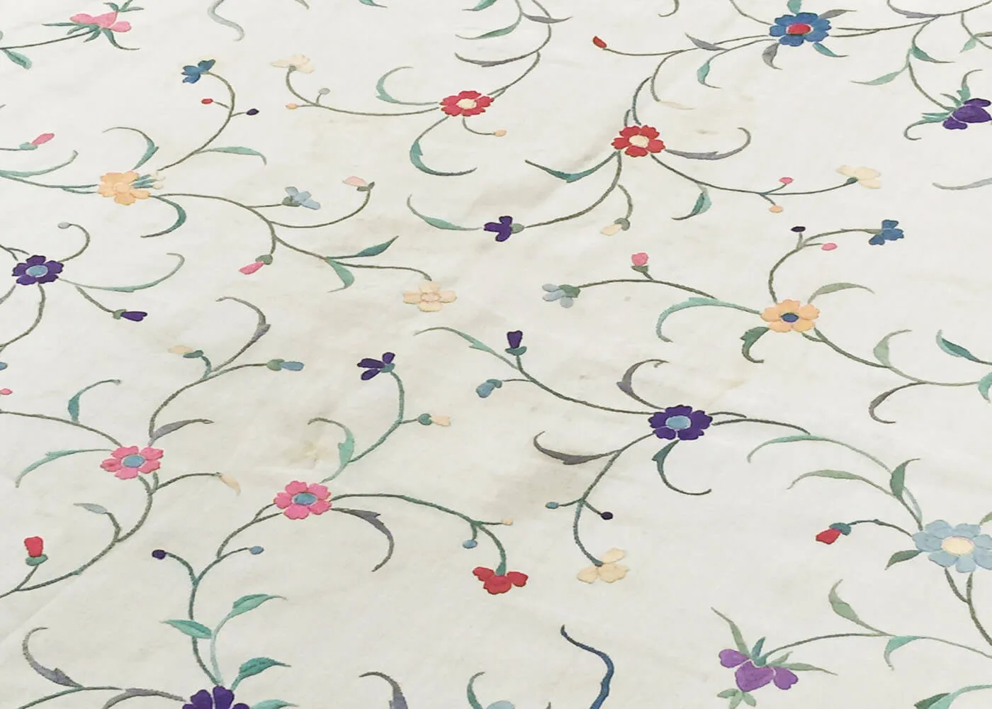 Vintage Cantonese Silk Embrodery - 4'3" x 4'3"