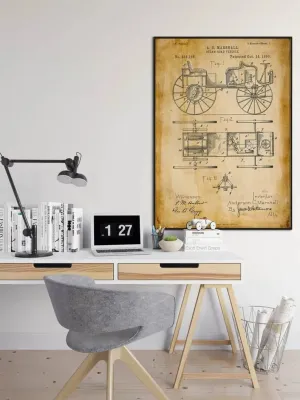 Vintage Car Patent Print| Framed Art Print