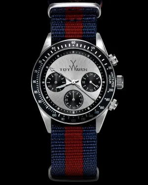 VINTAGE CHRONO DARK BLUE AND BORDEAUX STRAP