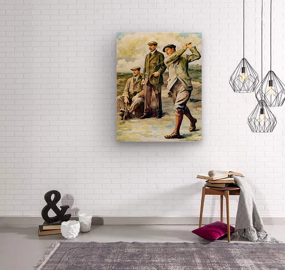 Vintage Golfers Art – Giclée Canvas Print