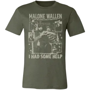 Vintage 'I Had Some Help' Bella Canvas T-Shirt – Post Malone & Morgan Wallen Country Music Inspired Apparel