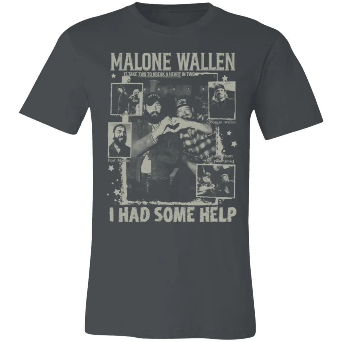 Vintage 'I Had Some Help' Bella Canvas T-Shirt – Post Malone & Morgan Wallen Country Music Inspired Apparel