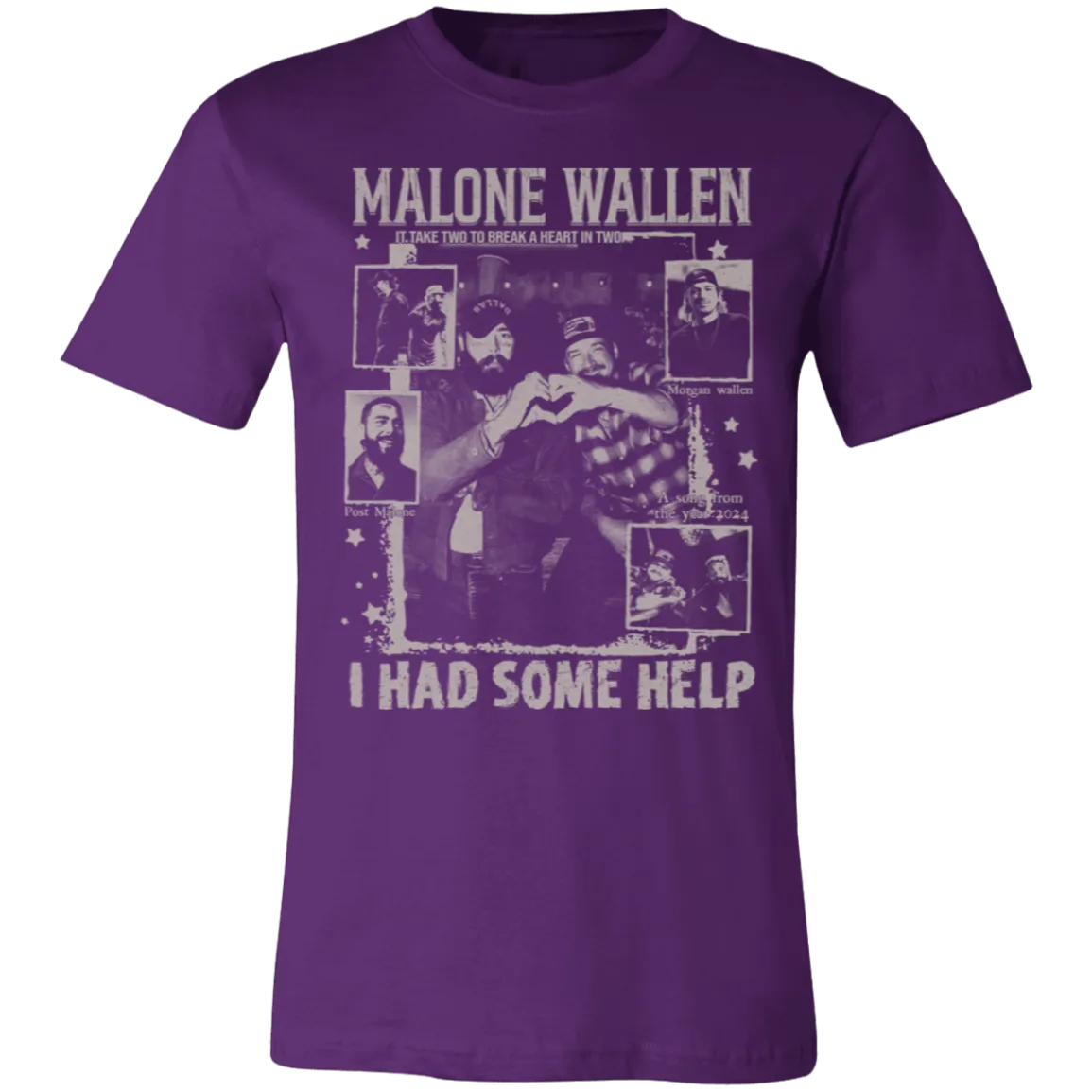 Vintage 'I Had Some Help' Bella Canvas T-Shirt – Post Malone & Morgan Wallen Country Music Inspired Apparel
