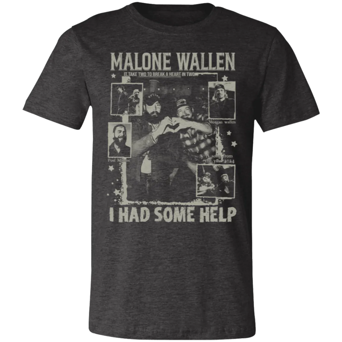 Vintage 'I Had Some Help' Bella Canvas T-Shirt – Post Malone & Morgan Wallen Country Music Inspired Apparel