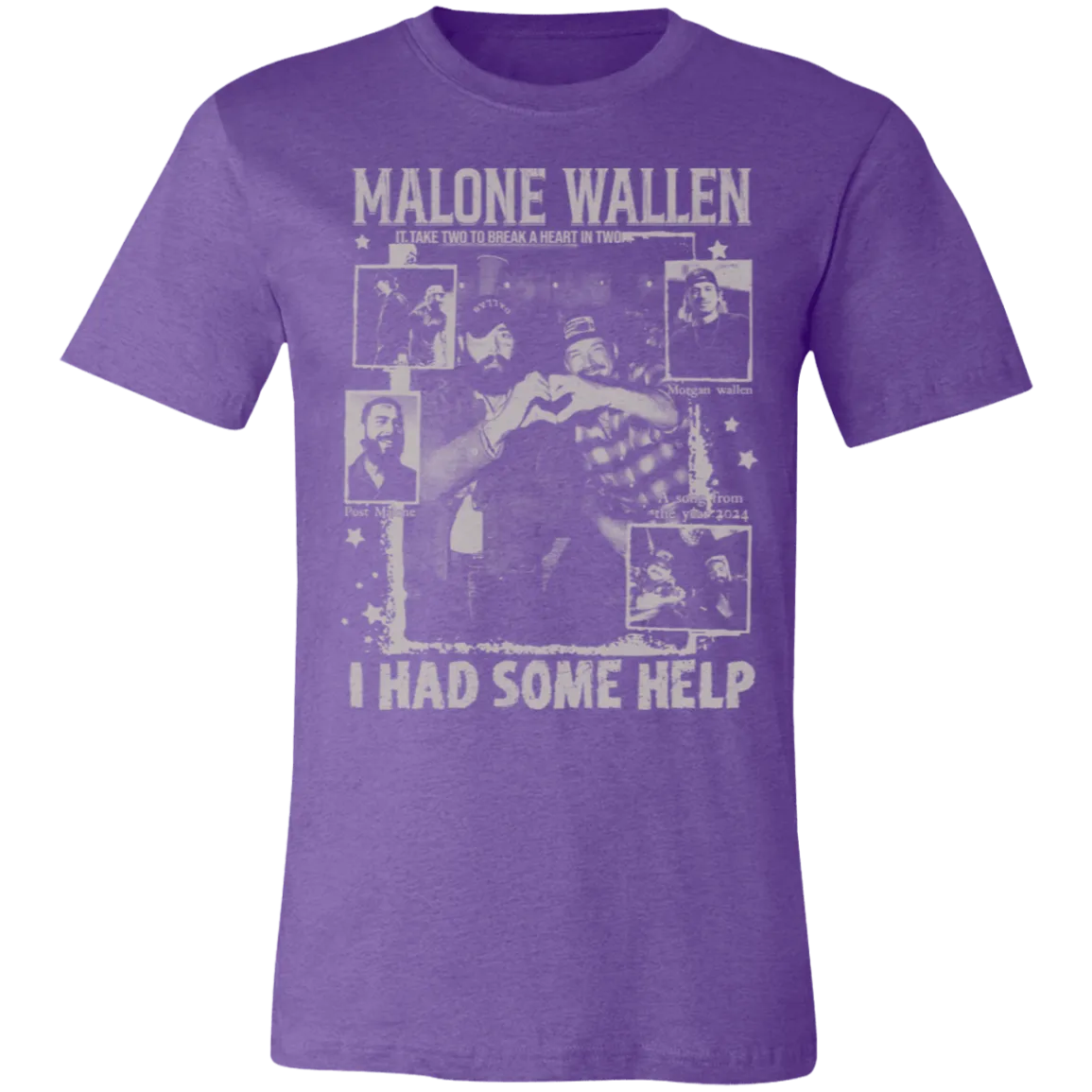 Vintage 'I Had Some Help' Bella Canvas T-Shirt – Post Malone & Morgan Wallen Country Music Inspired Apparel