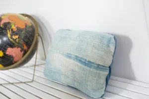 Vintage Light Blue Indigo Pillow