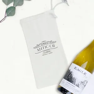 Vintage Marquee City State Estd - Canvas Wine Bag