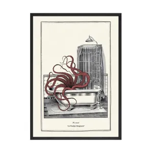 Vintage Octopus Print Wall Art