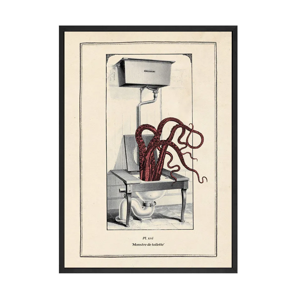 Vintage Octopus Print Wall Art
