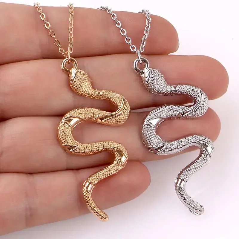 Vintage Snake Pendant with Electroplated Alloy - Symbolize Wisdom, Transformation, and Eternity