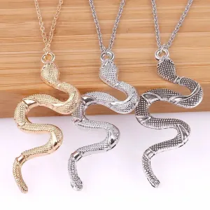 Vintage Snake Pendant with Electroplated Alloy - Symbolize Wisdom, Transformation, and Eternity