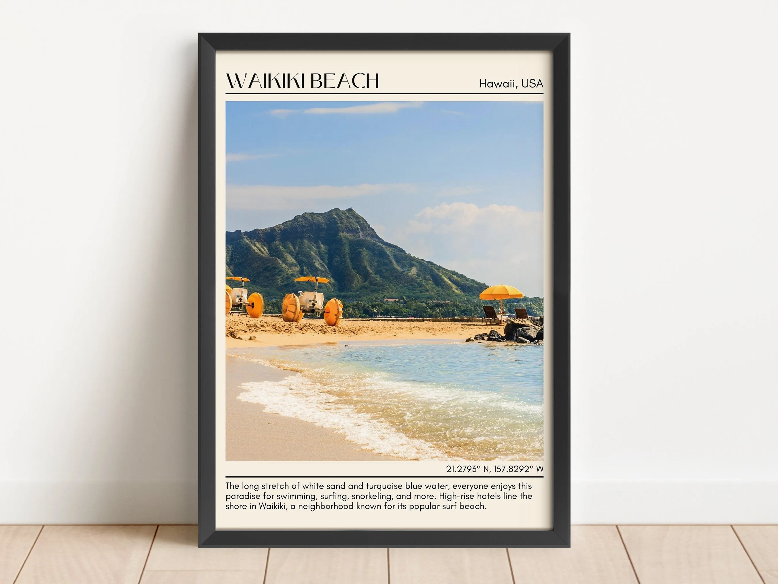 Waikiki Beach Wall Canvas, USA