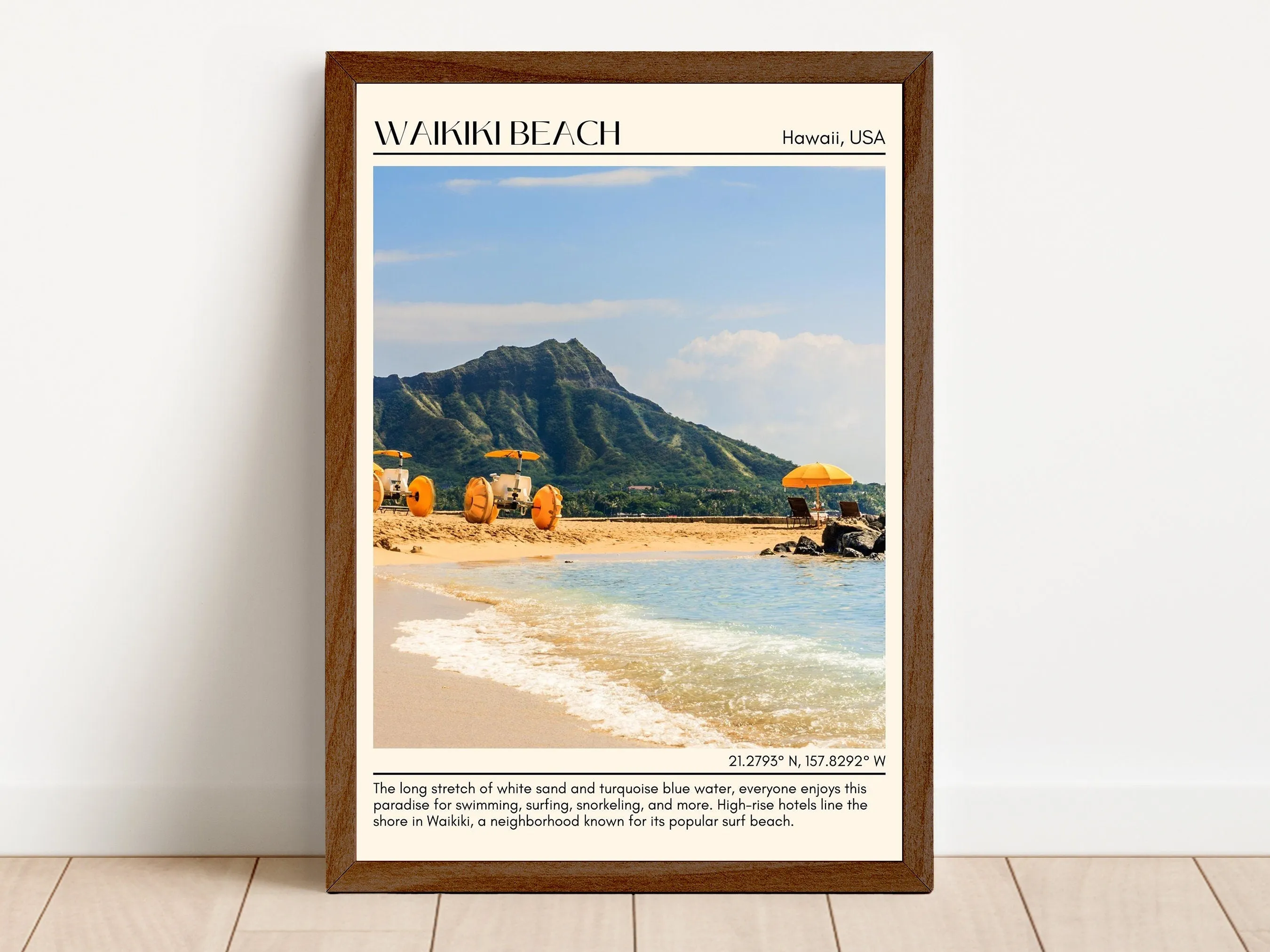 Waikiki Beach Wall Canvas, USA