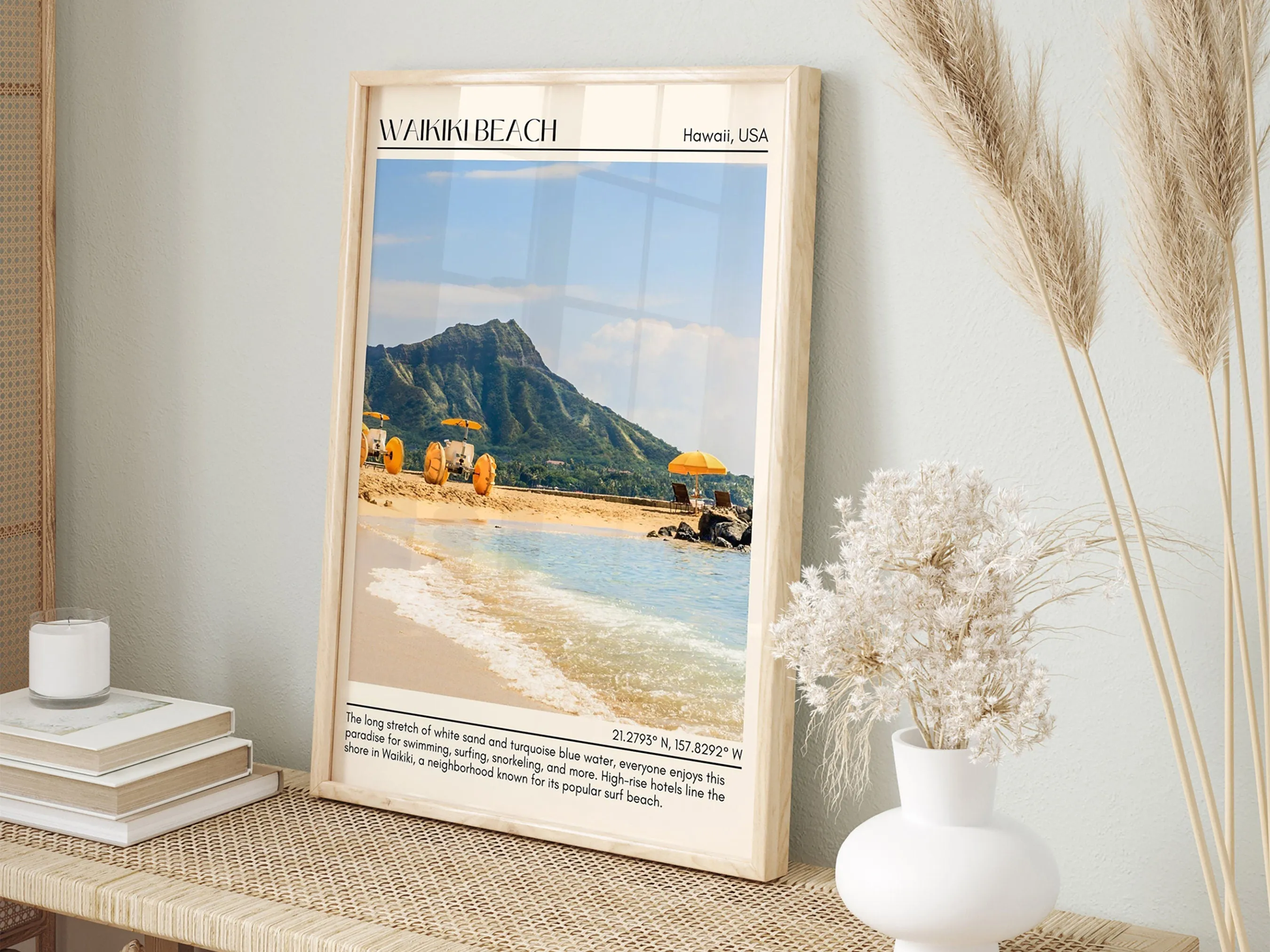 Waikiki Beach Wall Canvas, USA