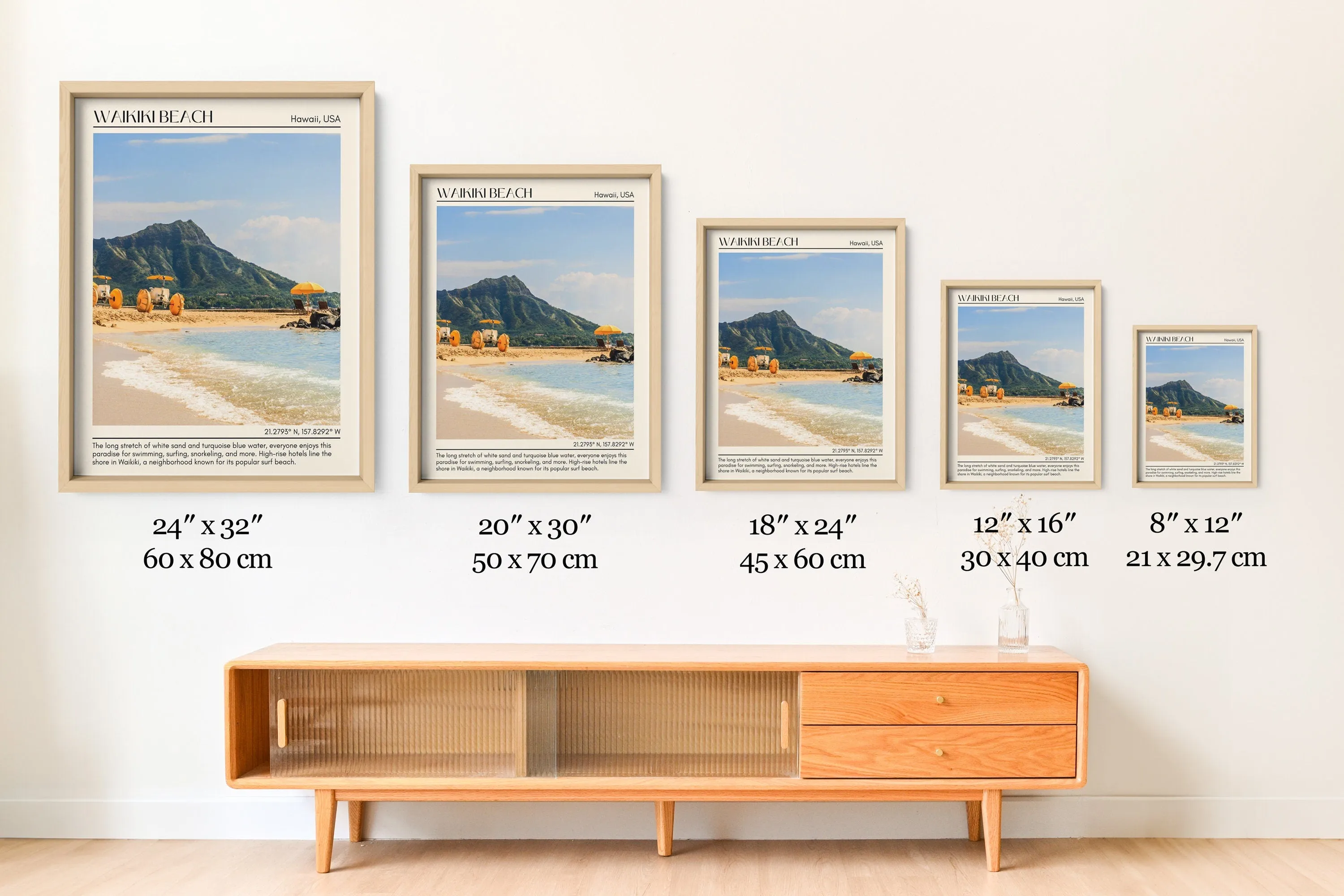 Waikiki Beach Wall Canvas, USA