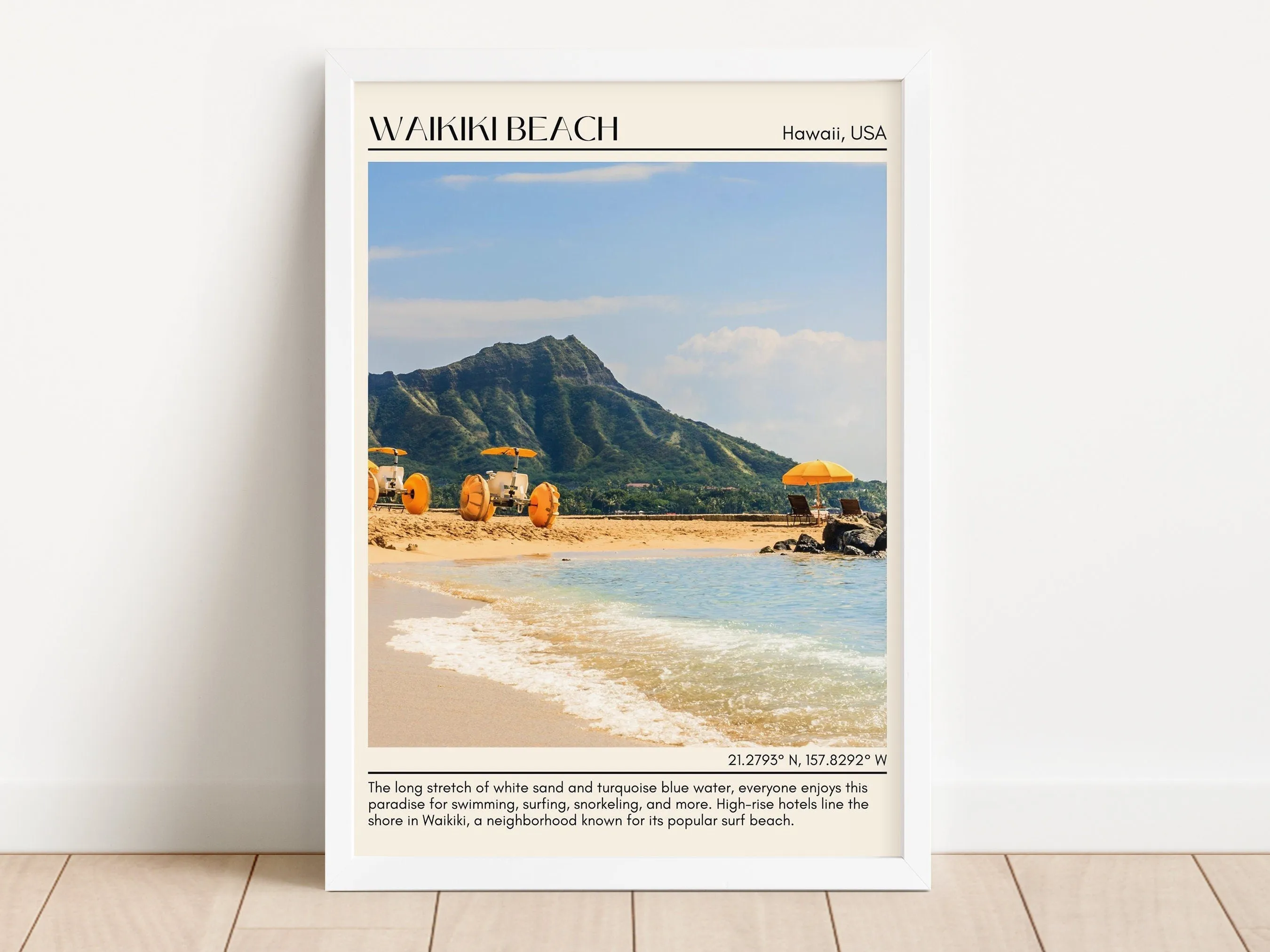 Waikiki Beach Wall Canvas, USA