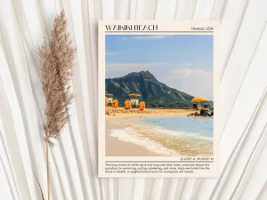 Waikiki Beach Wall Canvas, USA