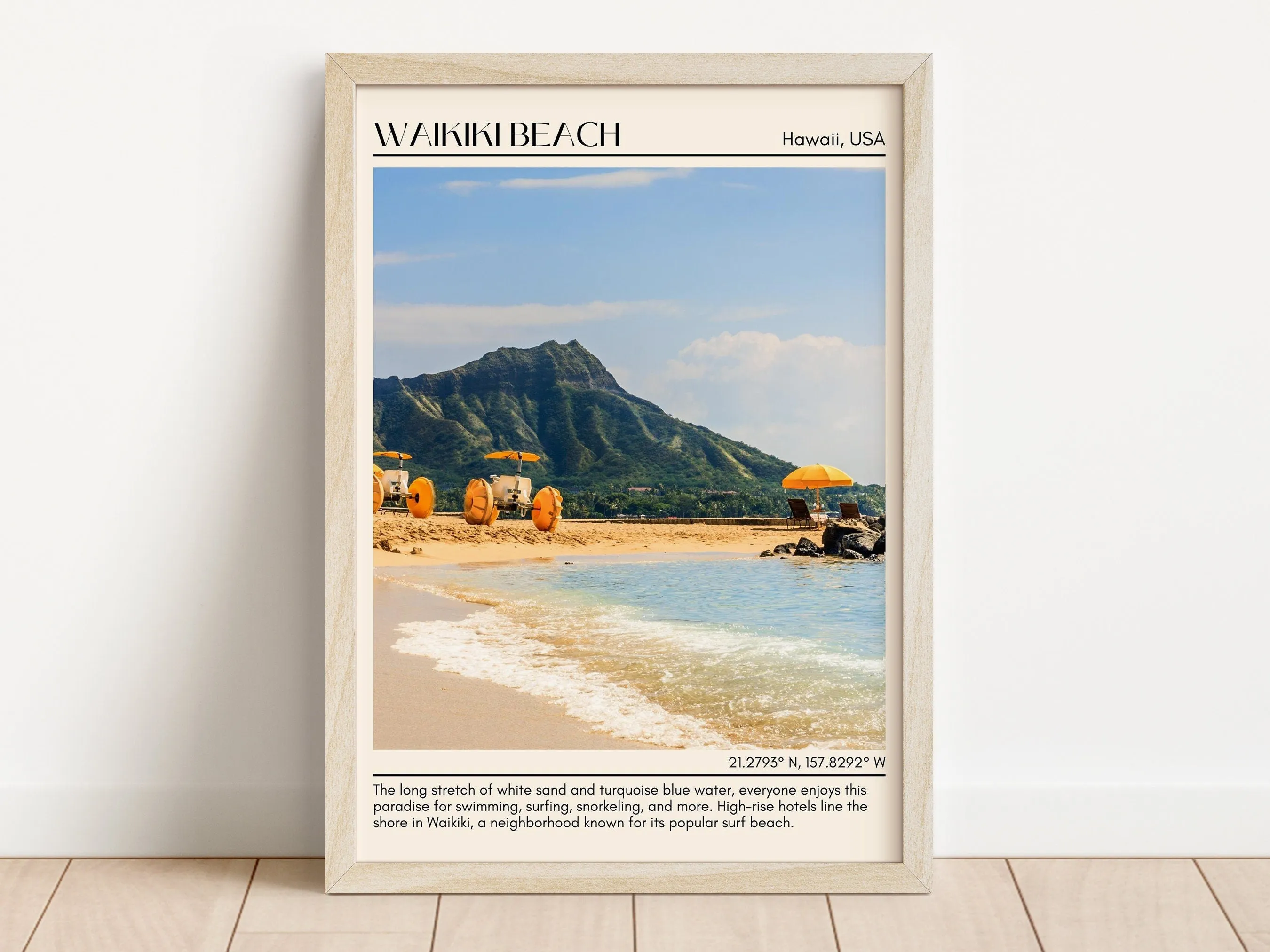 Waikiki Beach Wall Canvas, USA