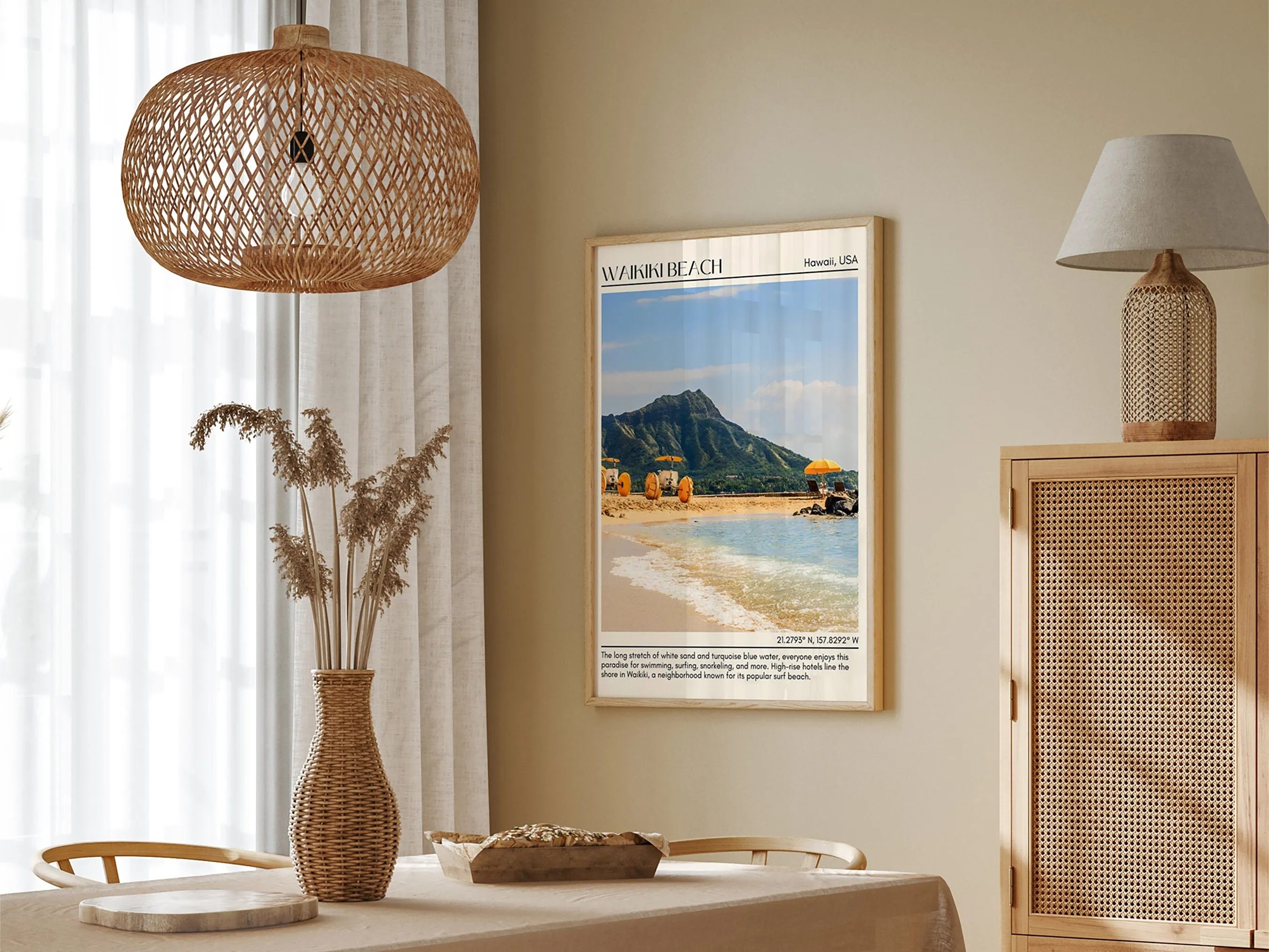 Waikiki Beach Wall Canvas, USA