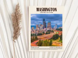 Washington Vintage Wall Art, USA