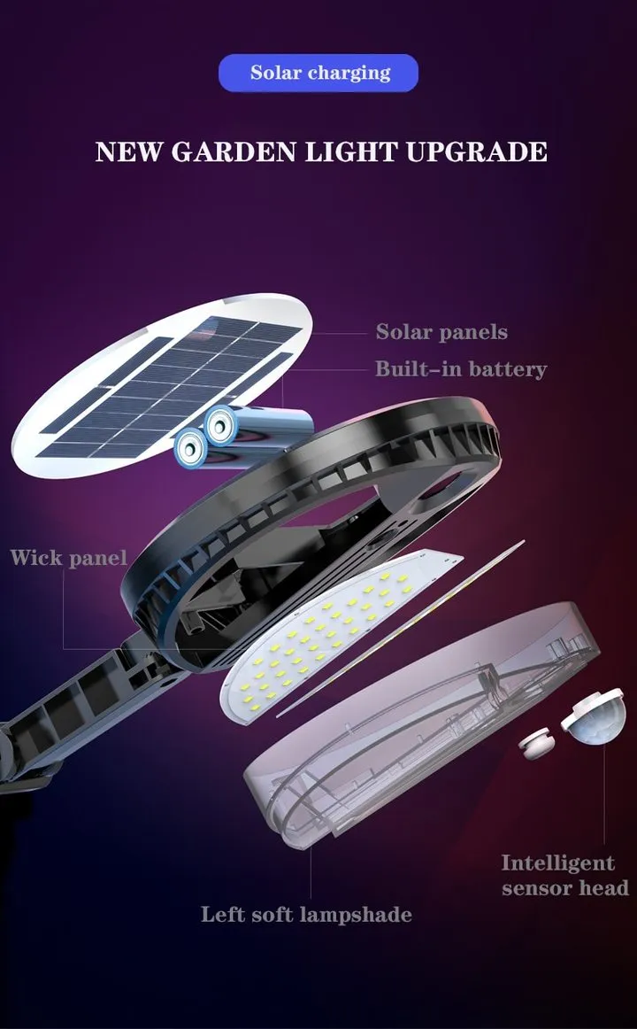 Waterproof 70 LED Solar Wall Light PIR Sensor Detection Garden Lamp