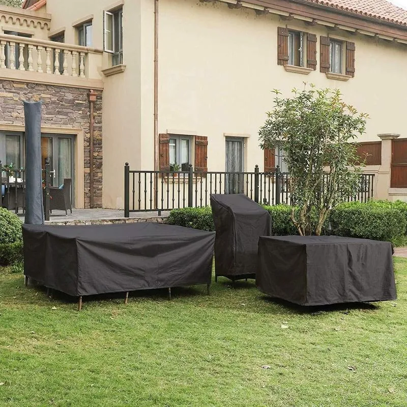 Waterproof Outdoor Furniture Cover - 213X132X74Cm - Dustproof & Uv-Proof - Oxford Cloth - Black